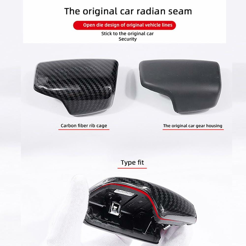 GIPFIRE Carbon Fiber Shift Handle Covers For Audi A6 S6 RS6 A7 RS7 Q7 A8 S8 Q8