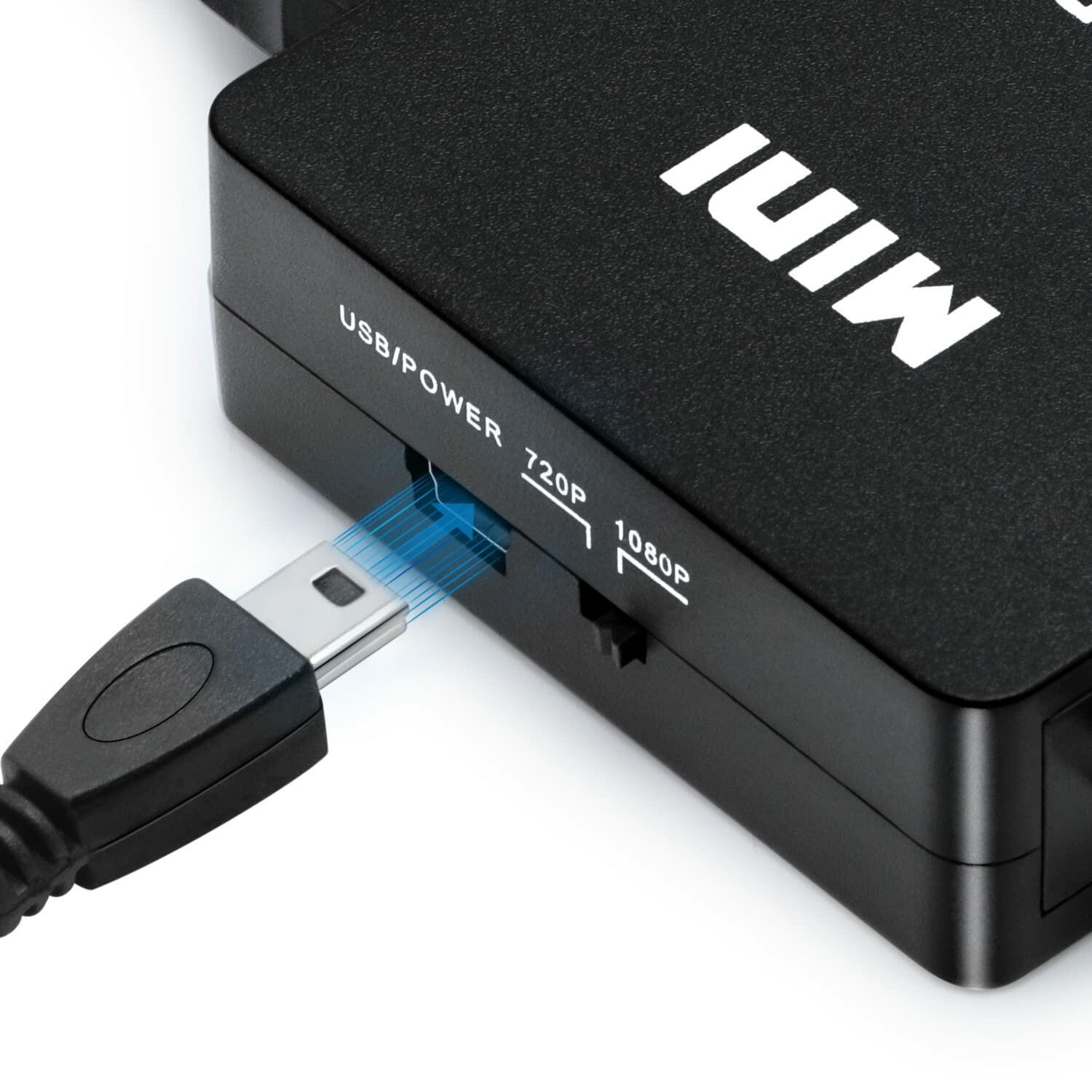 Aolirot RCA to HDMI Converter 1080P AV Adapter for N64 Wii PS2 Xbox VHS