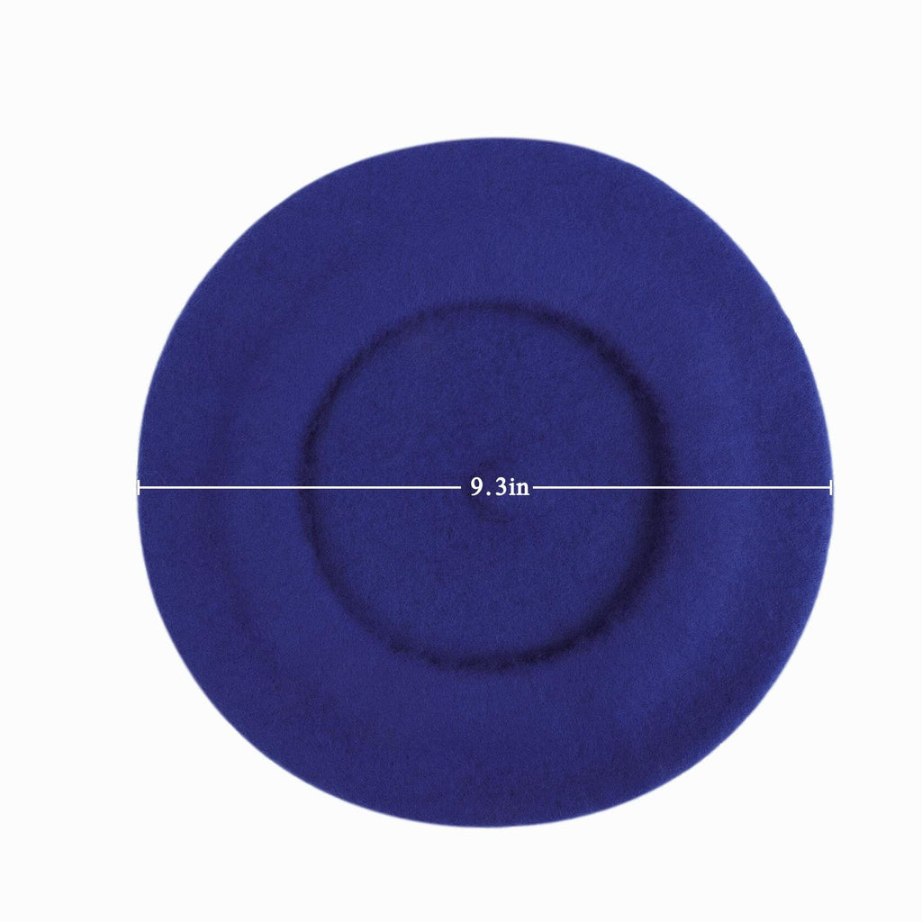 Wheebo Kids Wool French Beret Artist Painter Hat Solid Color Sapphire