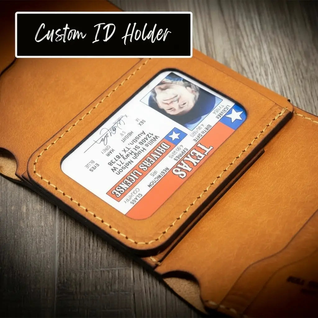 Western Trifold Wallet - Chestnut Brown