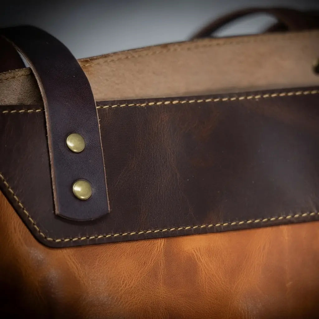 The Naomi Leather Tote Bag - Saddle Tan