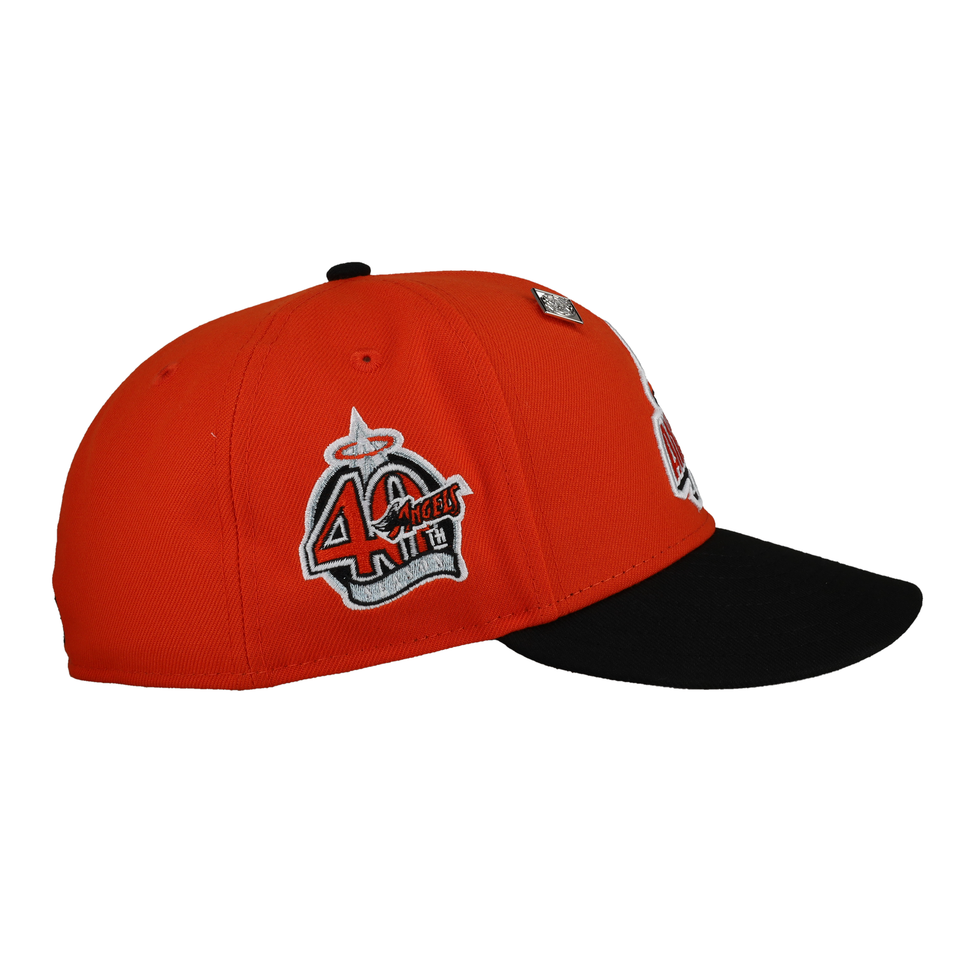 Anaheim Angels 40th Season Patch Orange 59Fifty Fitted Hat