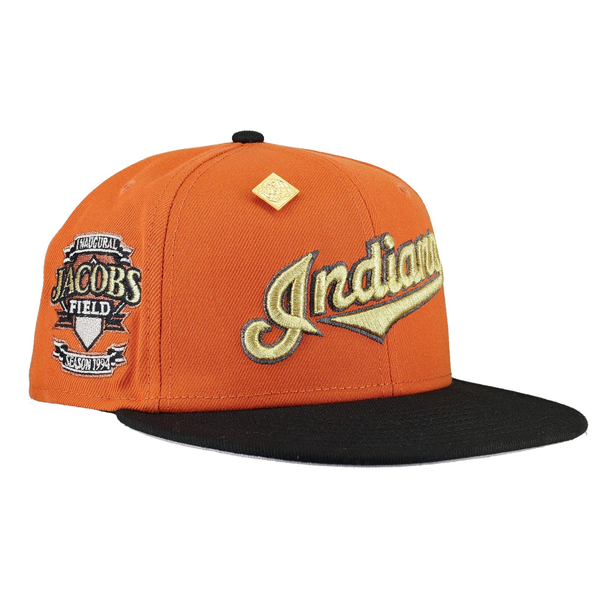 Cleveland Indians Orange Inaugural Season Patch 59Ffity Fitted Hat