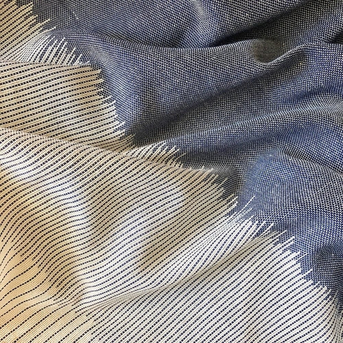 Organic Cotton Striped Scarf Large Handloomed Wrap With Fringe Neutral Tones