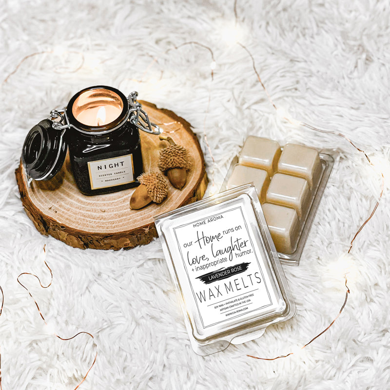 Lavender Rose Aromatherapy Candle Jar With Soy Wax For Relaxation, Floral Linen Spray And Sachet