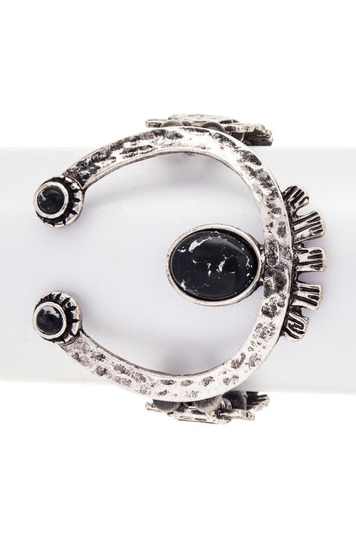 Oversized Horseshoe Western Statement Bracelet For Women
