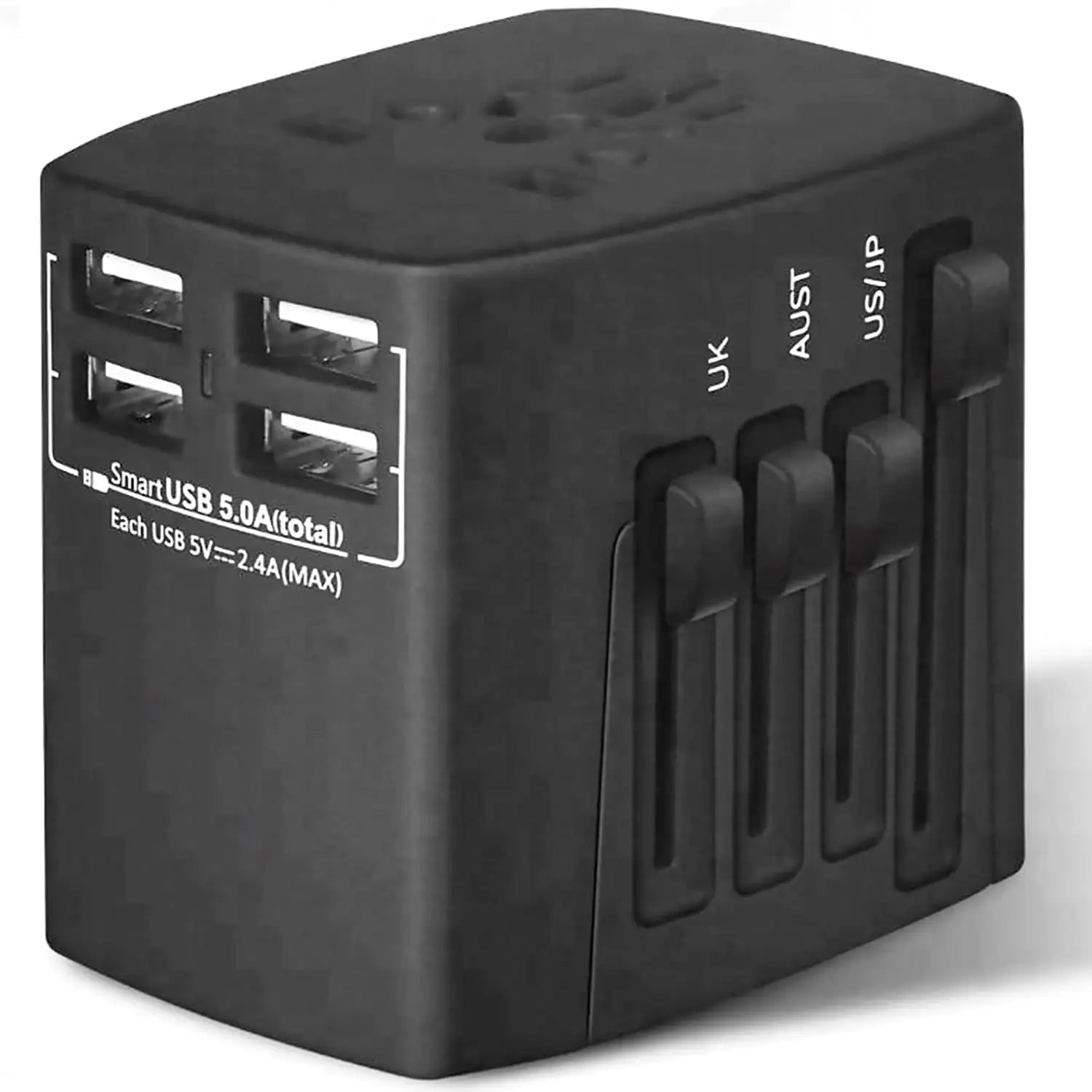 Universal Travel Adapter International Power Adapters 3 Pack Multicharger Plug w 4 USB Ports