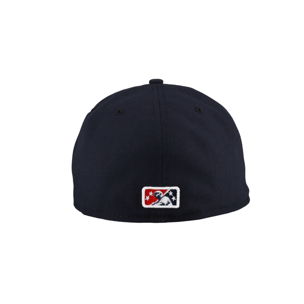 Somerset Patriots Navy 75th Year New Era 59Fifty Fitted Hat
