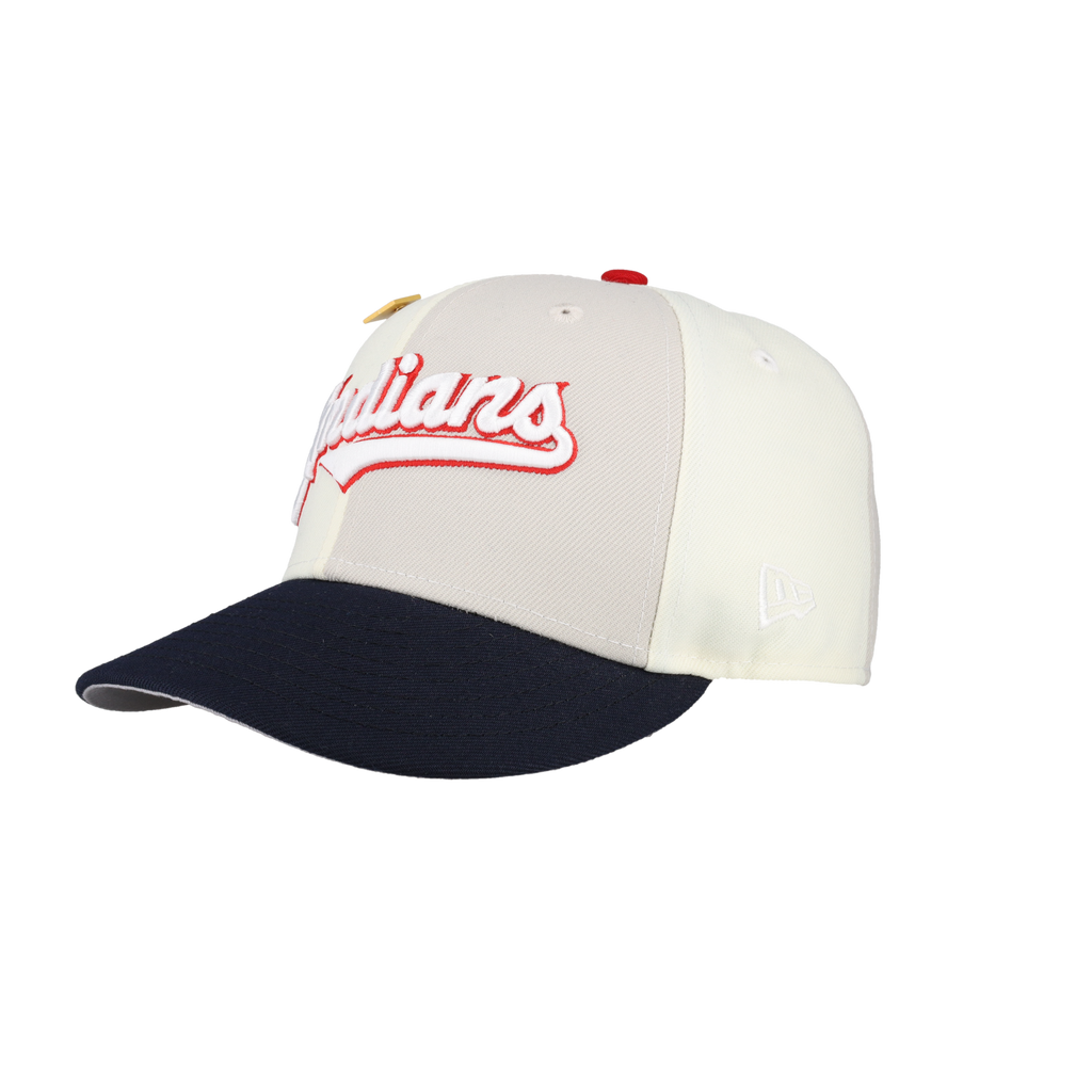 Cleveland Indians Chrome Stone Pinwheel Collection Inaugural Season Fitted Hat