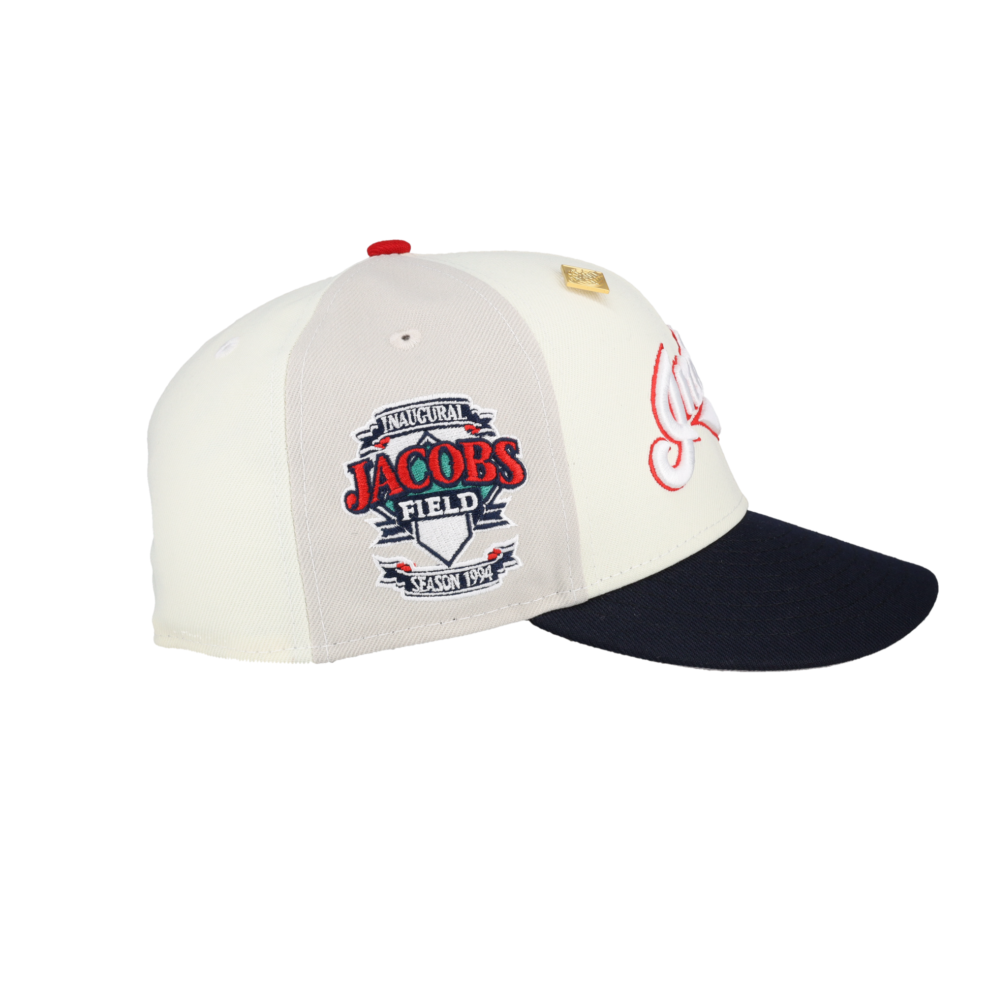 Cleveland Indians Chrome Stone Pinwheel Collection Inaugural Season Fitted Hat