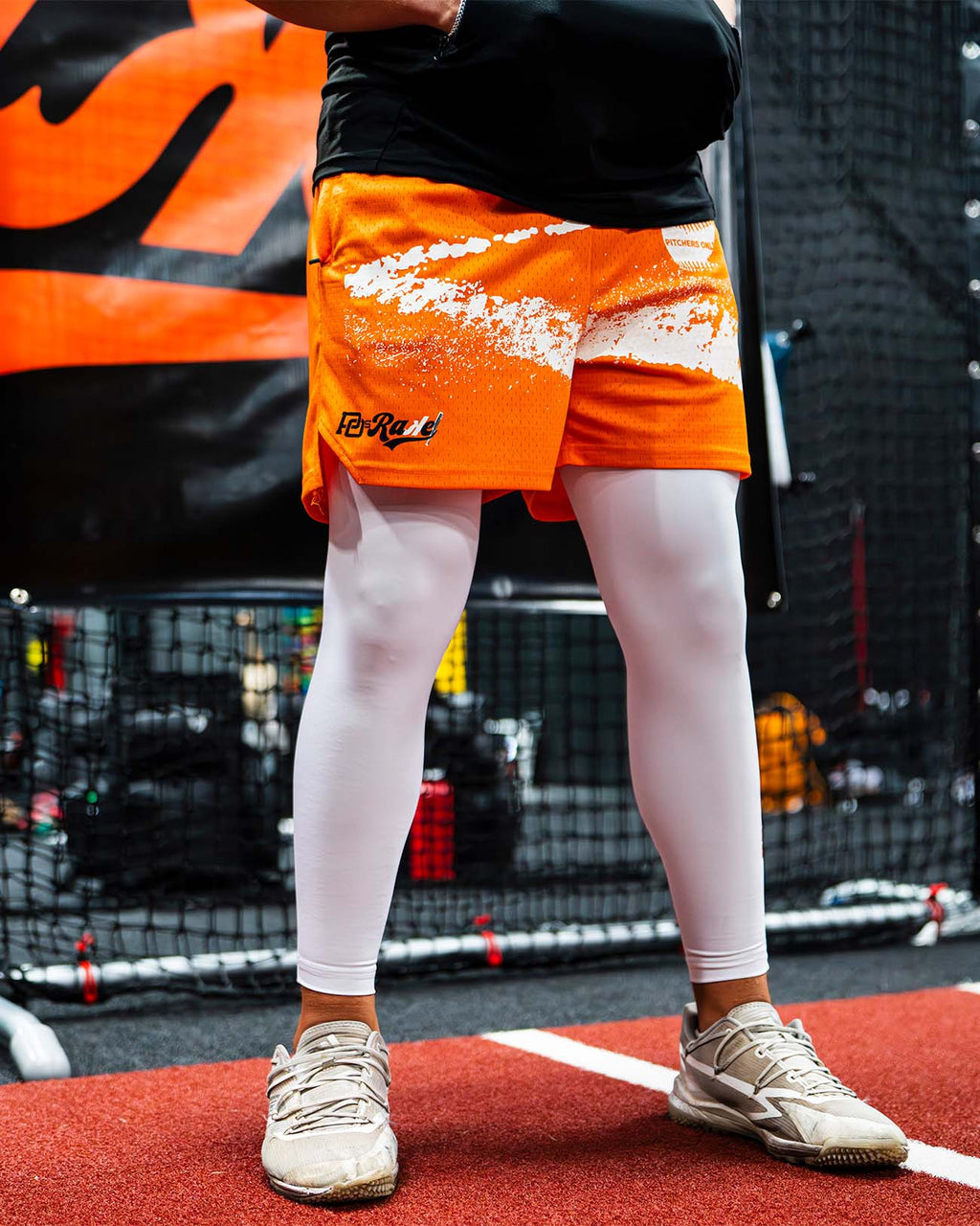 PO Rake Mesh Shorts - Orange