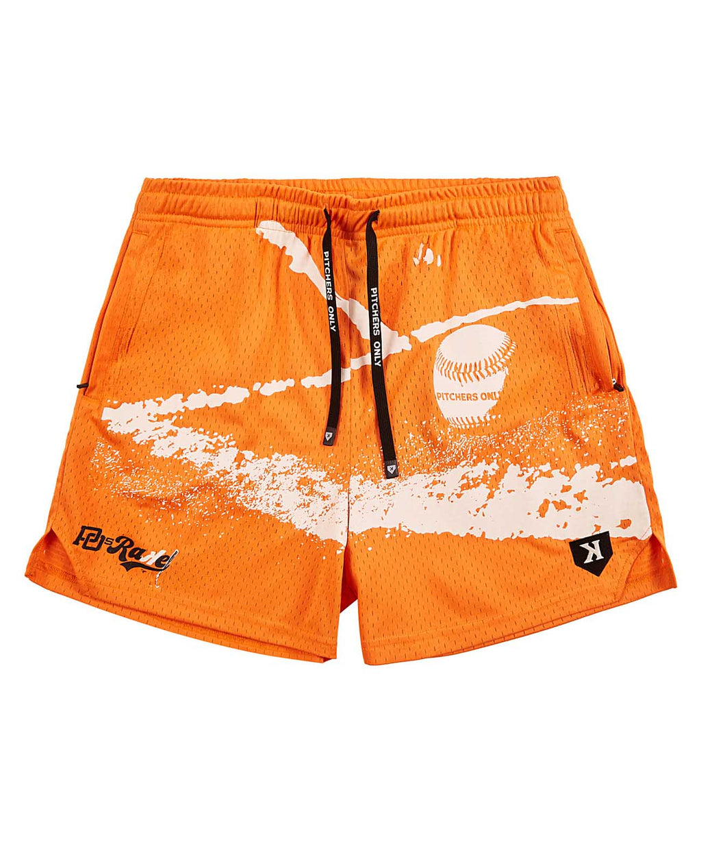 PO Rake Mesh Shorts - Orange