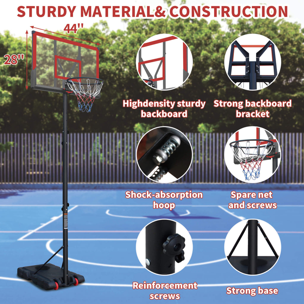 Premium 10FT Outdoor Portable Adjustable Basketball Hoop With Wheels (SAK31961)