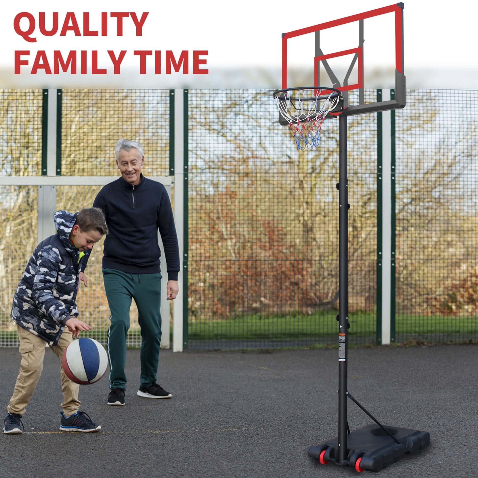 Premium 10FT Outdoor Portable Adjustable Basketball Hoop With Wheels (SAK31961)