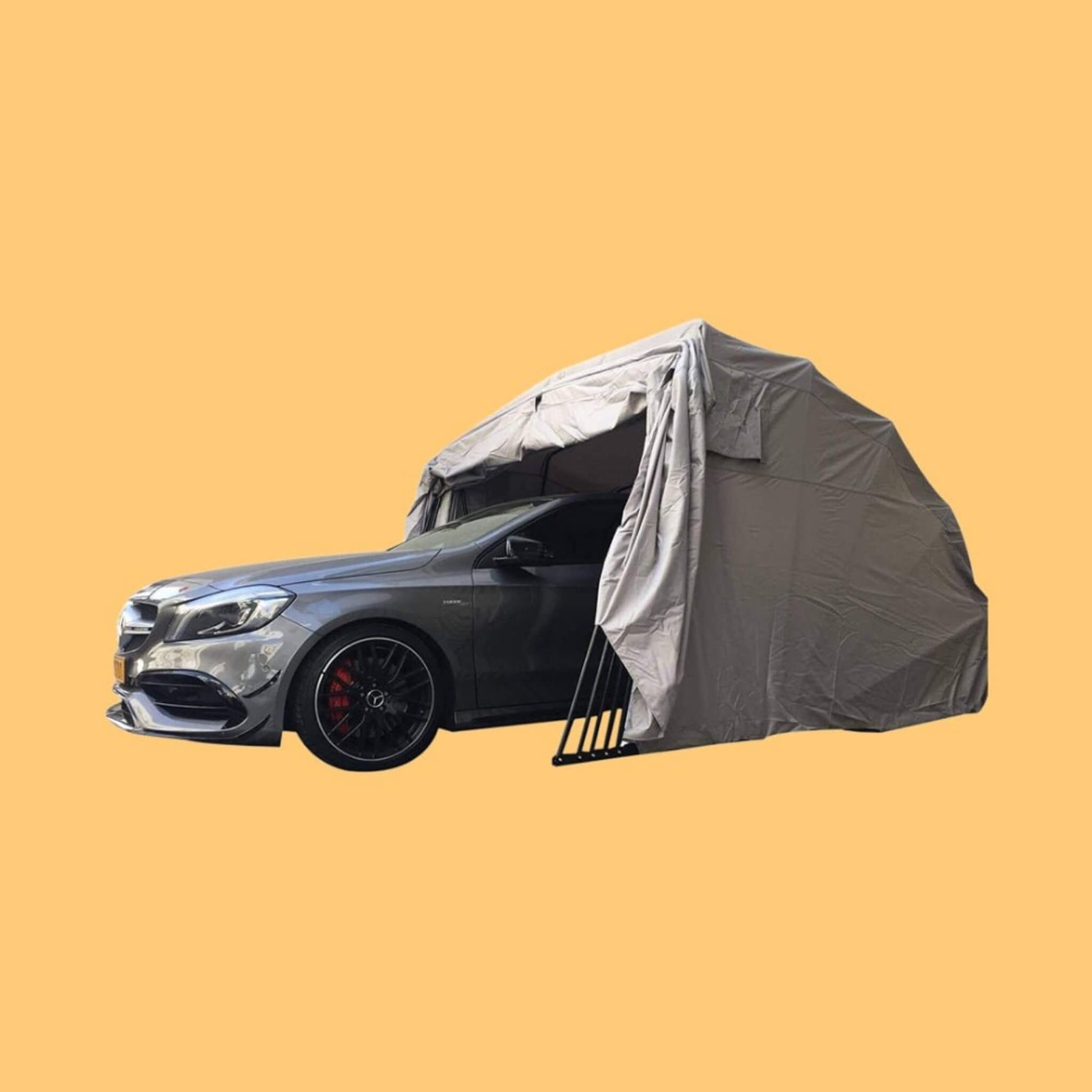 [09X20FT] Alora Premium All-Weather Retractable Steel Frame Carport Canopy For Cars & SUVs (SAK41385)