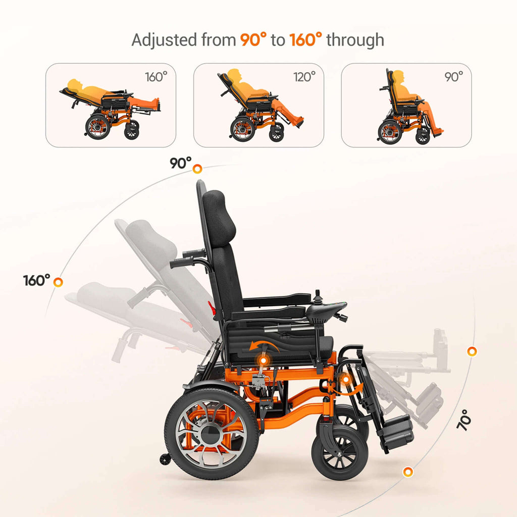 Motivo Premium Lightweight Electric Full Reclining Motorized Foldable Wheelchair (SAK91516)