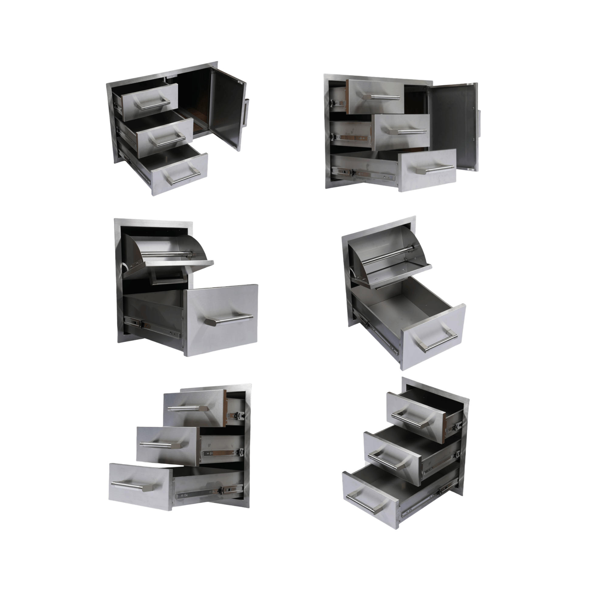 Premium Outdoor Kitchen With 32-Inch 60K BTU Built-In Stainless Steel LPG Gas Grill, Door And Drawer Combo And Stainless Steel Ice Box (SAK98661)