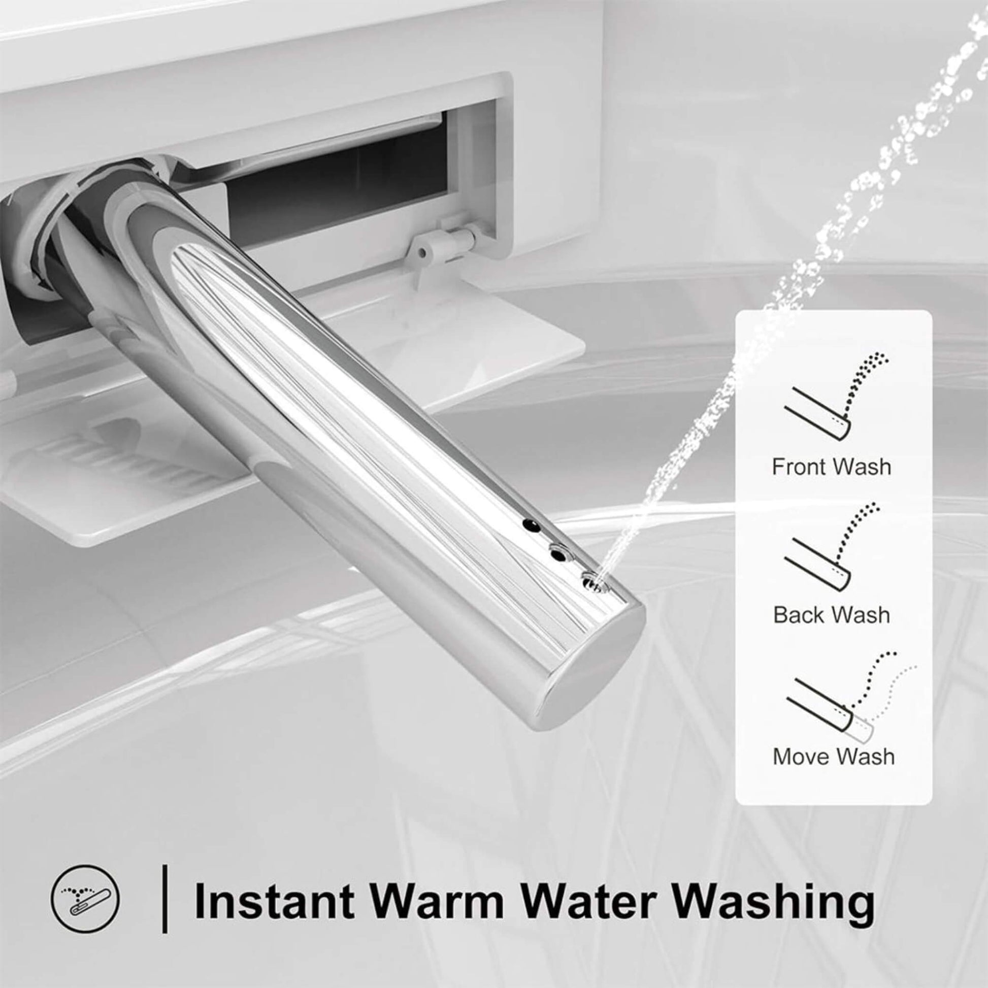 Nuvia Premium Smart Heated Tankless Bidet Toilet With Dual Flush System (SAK10485)