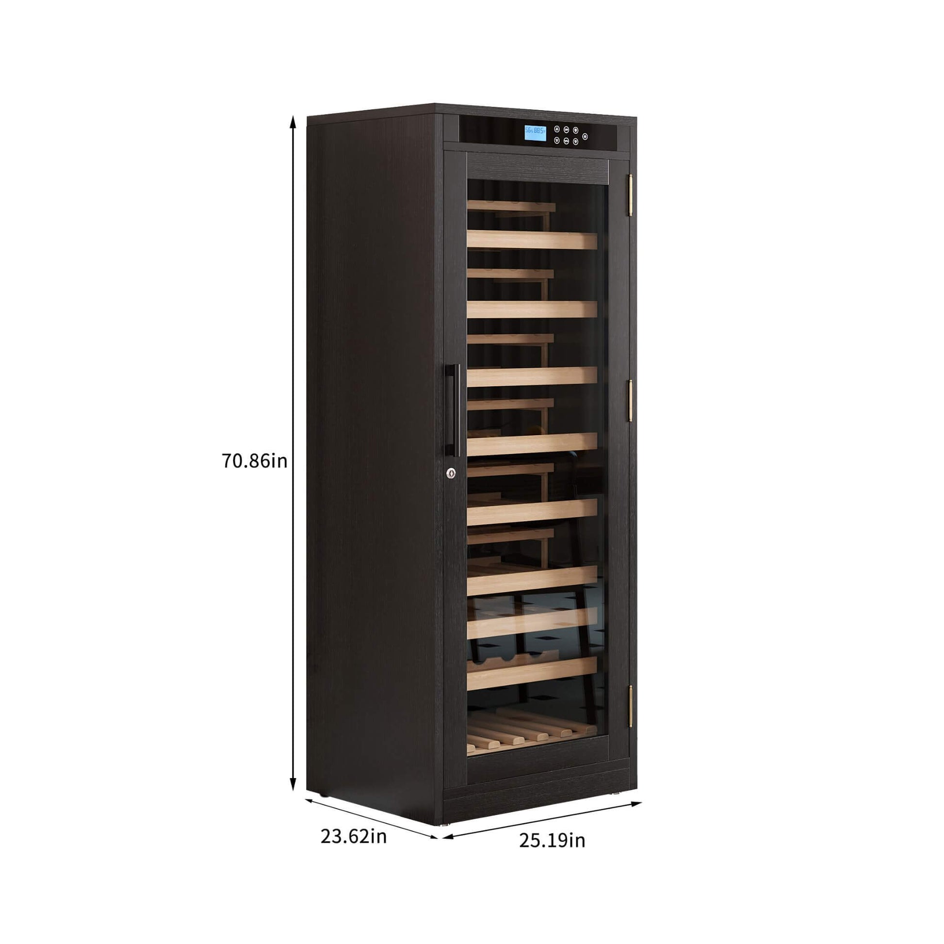 Nuvia 102-Bottle Smart Temperature-Controlled Multi-Tier Wine Cabinet For Home And Bar (SAK46361)