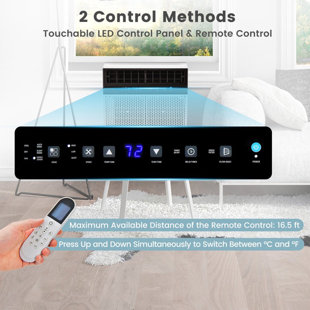 Premium Window Room Air Conditioner Unit With Remote, 6000/8000 BTU (SAK63172)