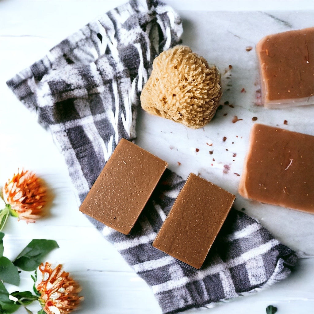 Pumpkin Spice Soap Bar Handmade Organic Shea Butter Cold Process 4.5oz