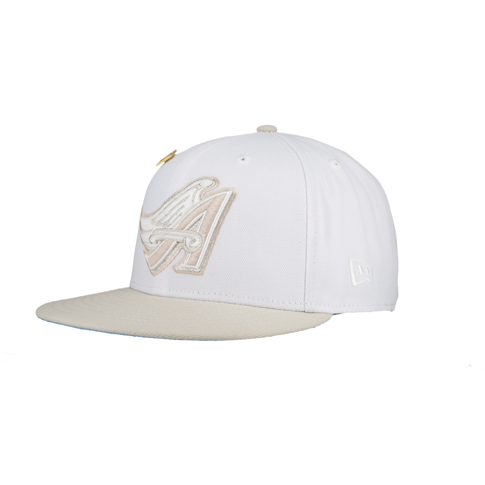 Anaheim Angels Pure White 50th Anniversary Patch 59Ffity Fitted Hat