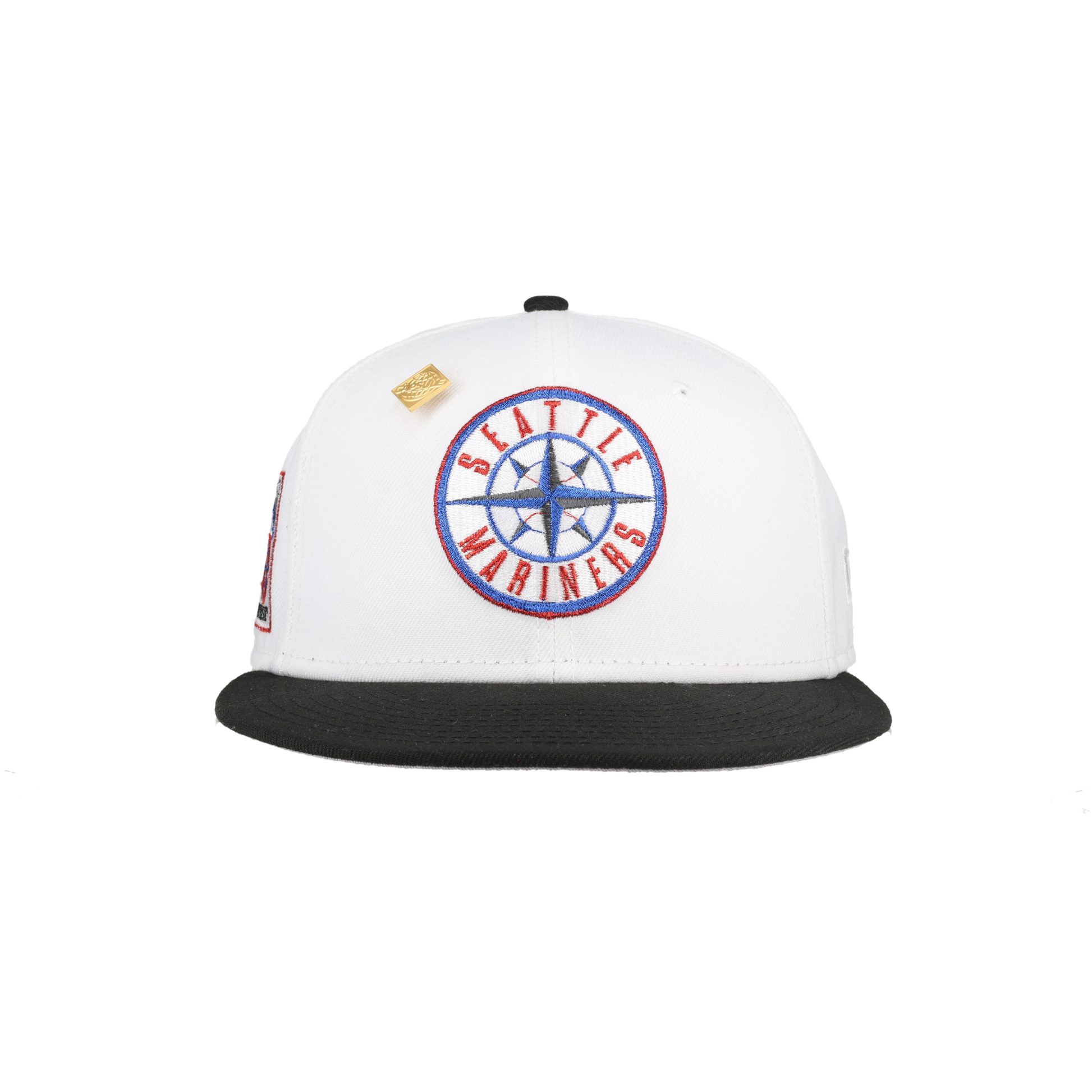 Seattle Mariners Pure White 40th Anniversary Patch 59Ffity Fitted Hat