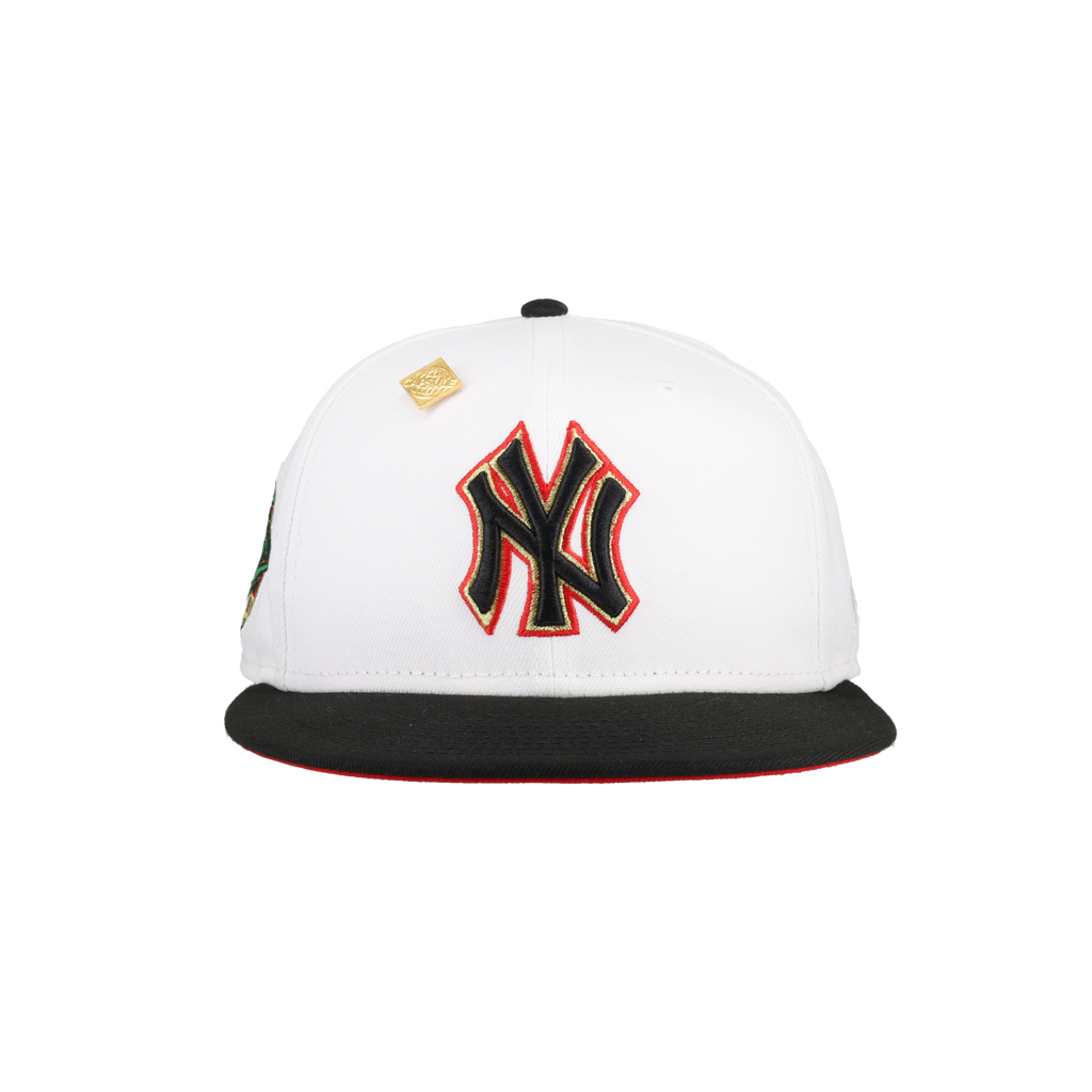 New York Yankees Pure White 1996 World Series Patch Fitted Hat