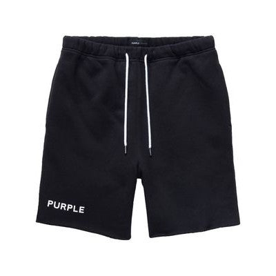 Purple Brand French Terry Short Black