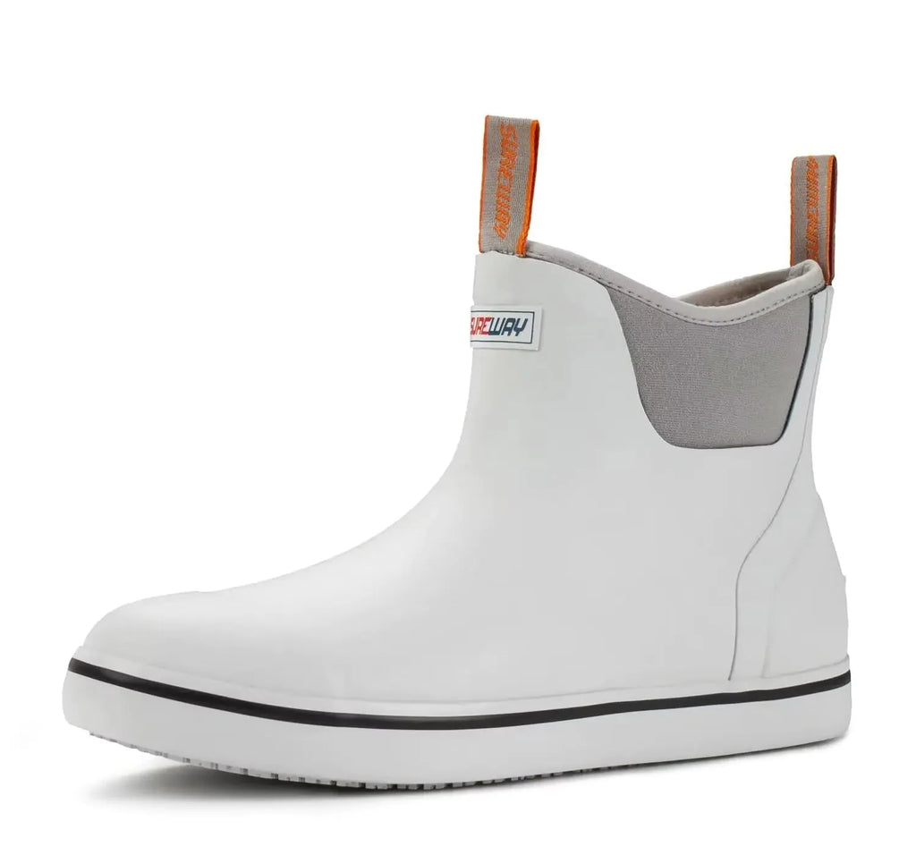SUREWAY Mens Deck Boots Professional Non-Slip Fishing & Ankle Deck Boot Waterproof Rain Boots