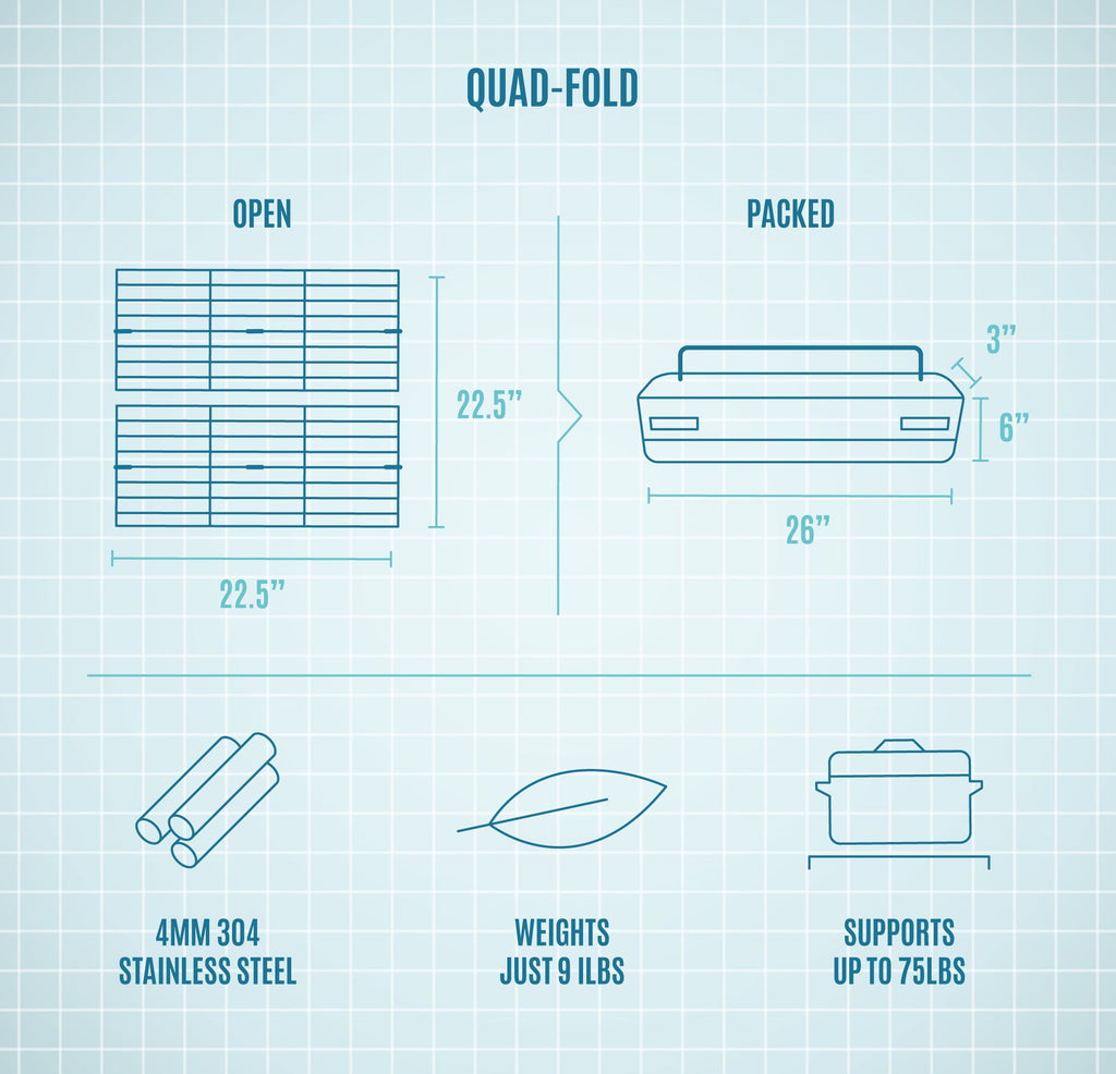 Quad-Fold Grill Grate