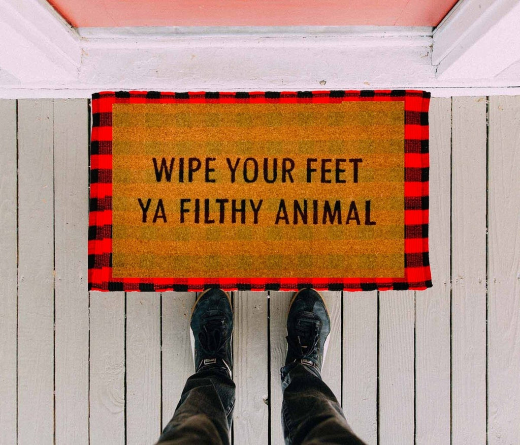 Wipe Your Feet Funny Doormat Outdoor Welcome Mat Quote Rug For Porch