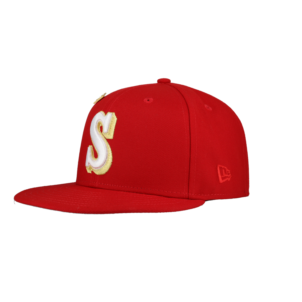 Seattle Mariners Red 30th Anniversary Patch 59Fifty Fitted Hat