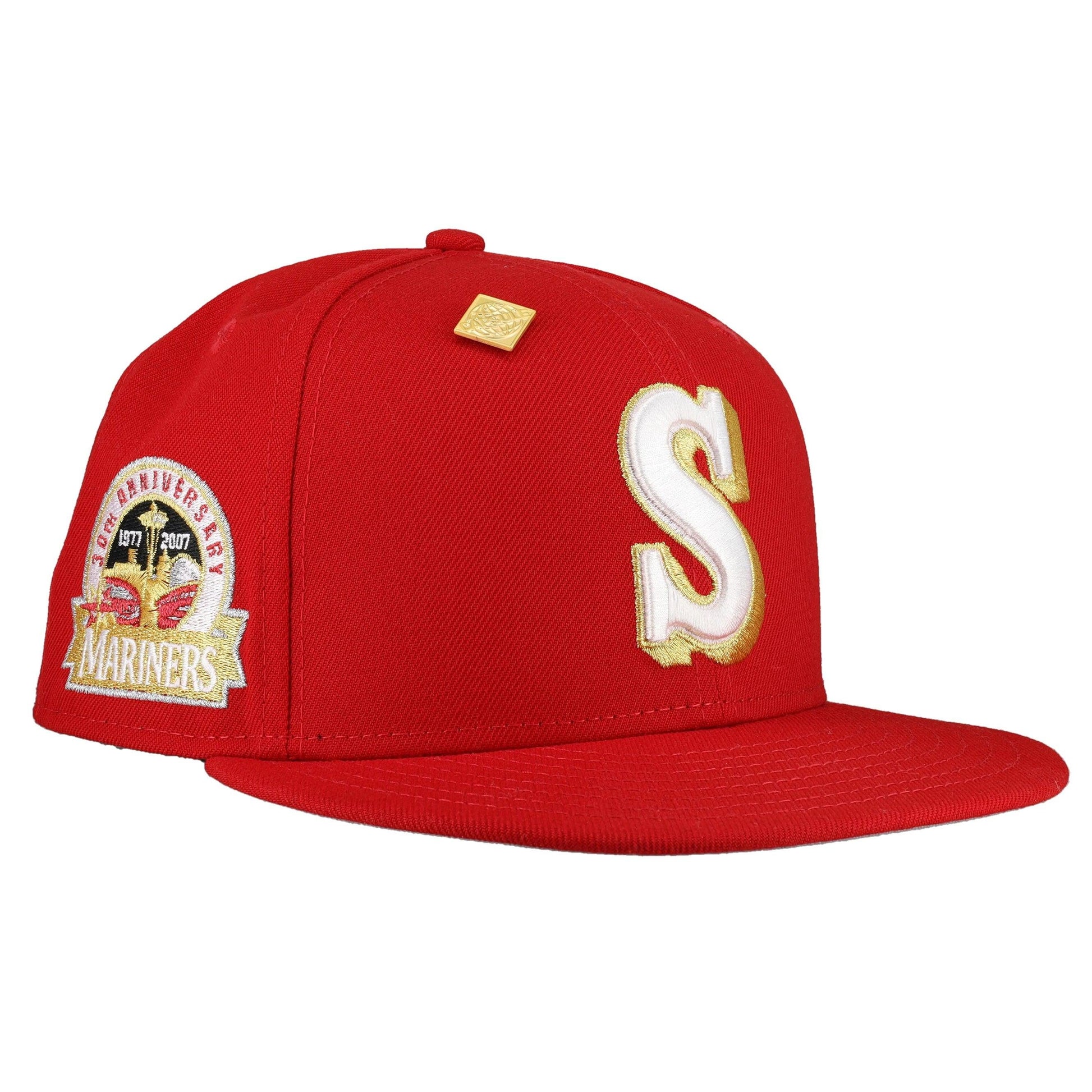 Seattle Mariners Red 30th Anniversary Patch 59Fifty Fitted Hat