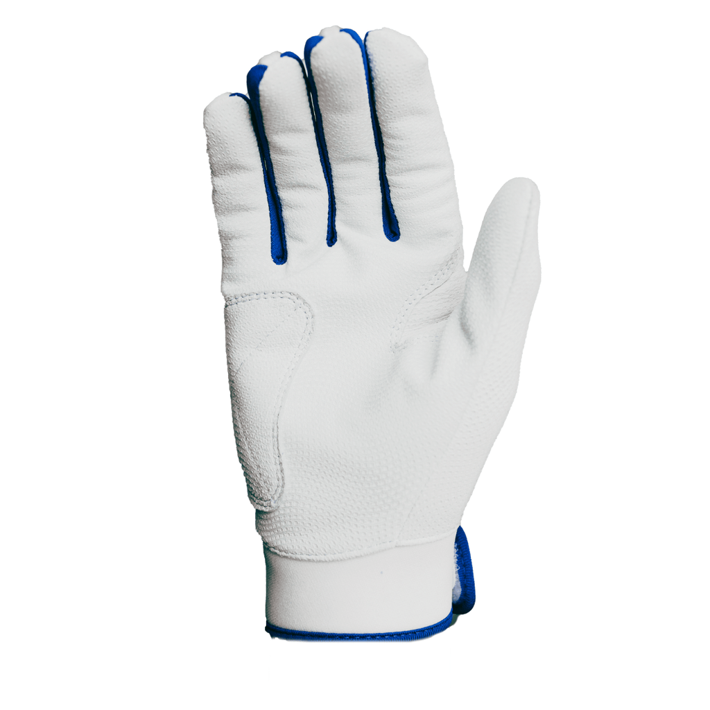 Resilient Championship Fastpitch Batting gloves - White and Royal Blue