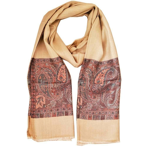 Reversible Faux Pashmina Paisley Scarf Lightweight Soft