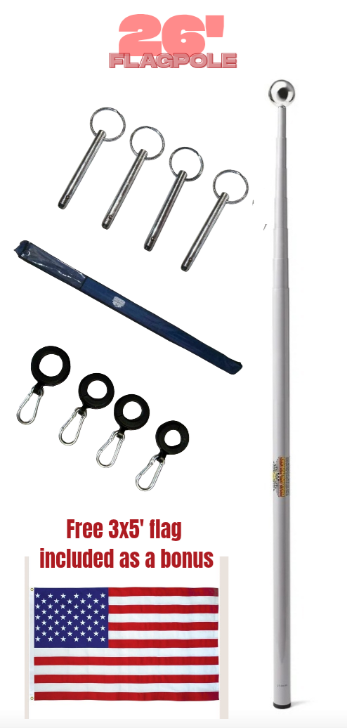 Telescoping Flagpole 26'