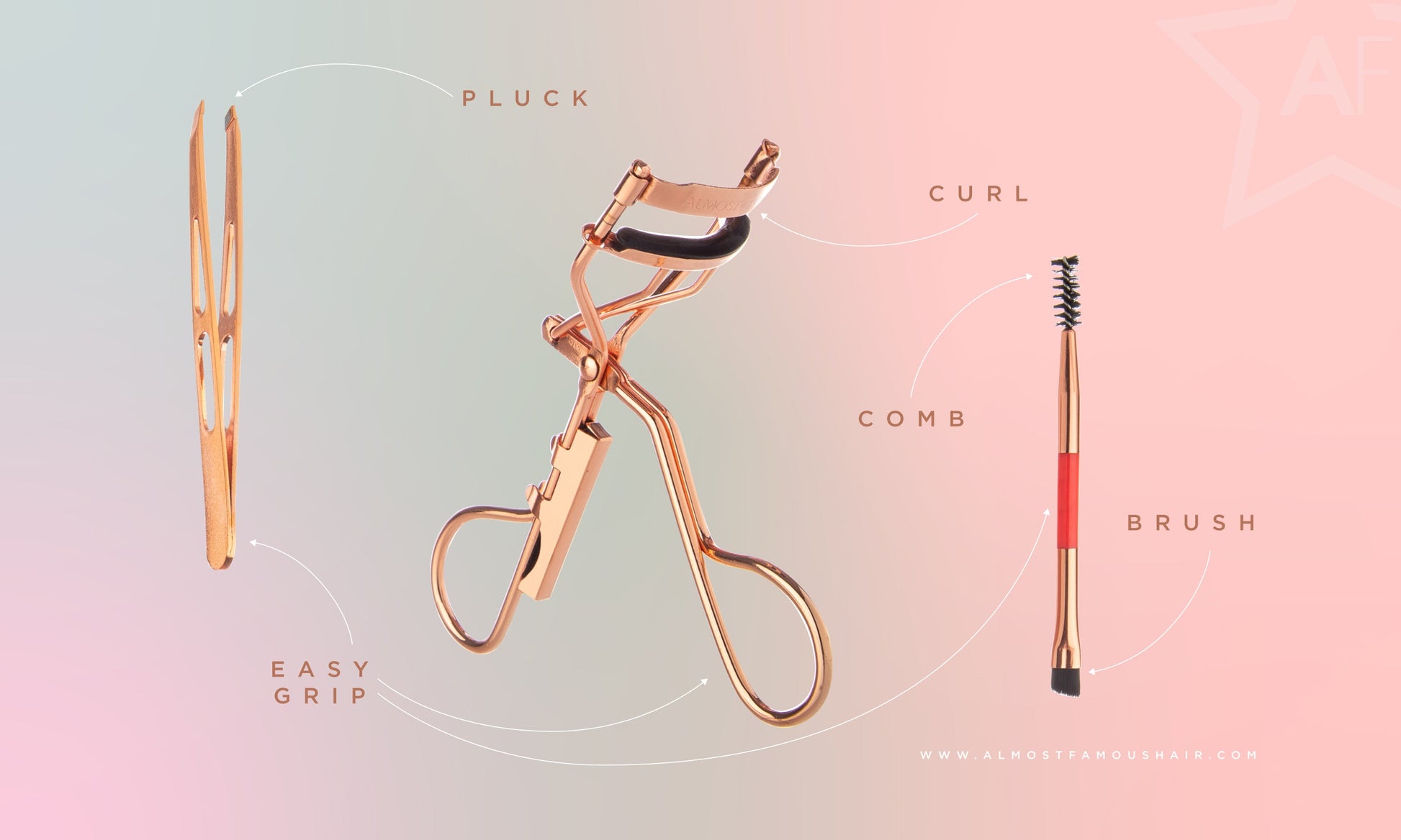 Rose Gold Lash Lifting Kit With Curler Brush Tool Set