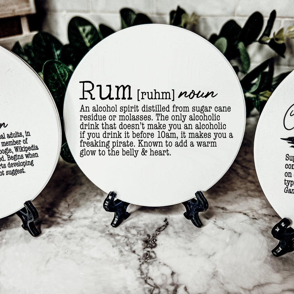 Funny Drink Definition Coasters Set Dictionary Quote Coasters For Bar And Countertop Decor