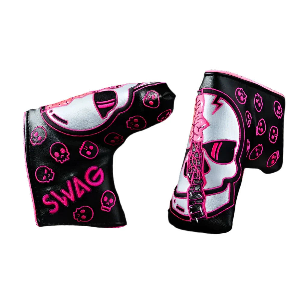 Swag Golf - Hyper Skull Brain (Pink) Blade Putter Headcover *opened, no bag*