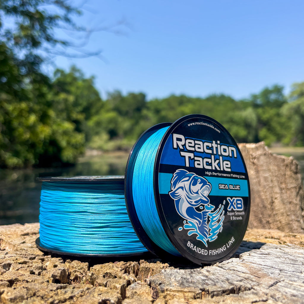 Reaction Tackle X8 Braided Fishing Line - Sea Blue 8 Strand