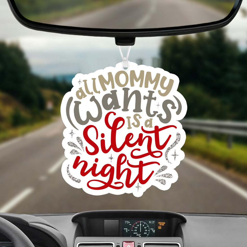 Silent Night Hanging Air Freshener Holiday Scented Car Home Ornament Pine Winter Spice