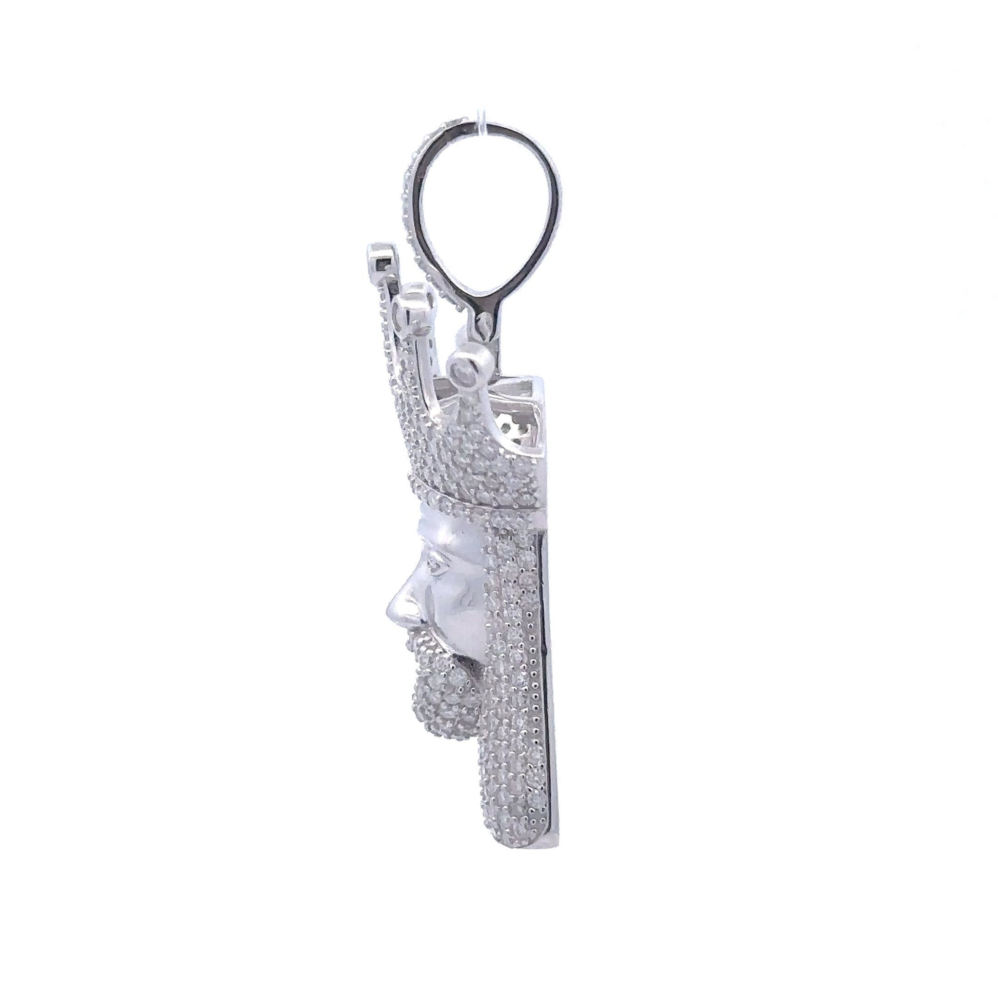 Moissanite Pendant 3.78 CTW 925 Rhodium Pave Sterling