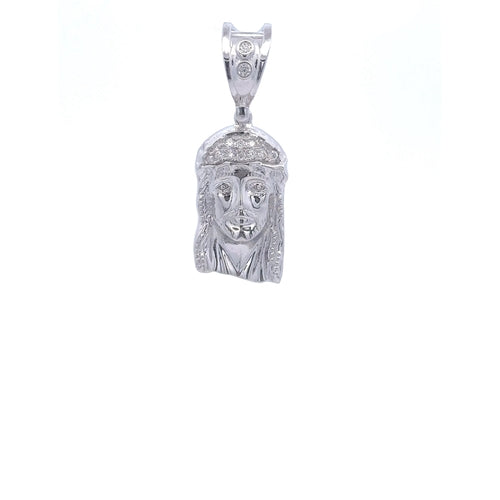 Moissanite Sterling Silver Pendant 0.12 CTW Rhodium