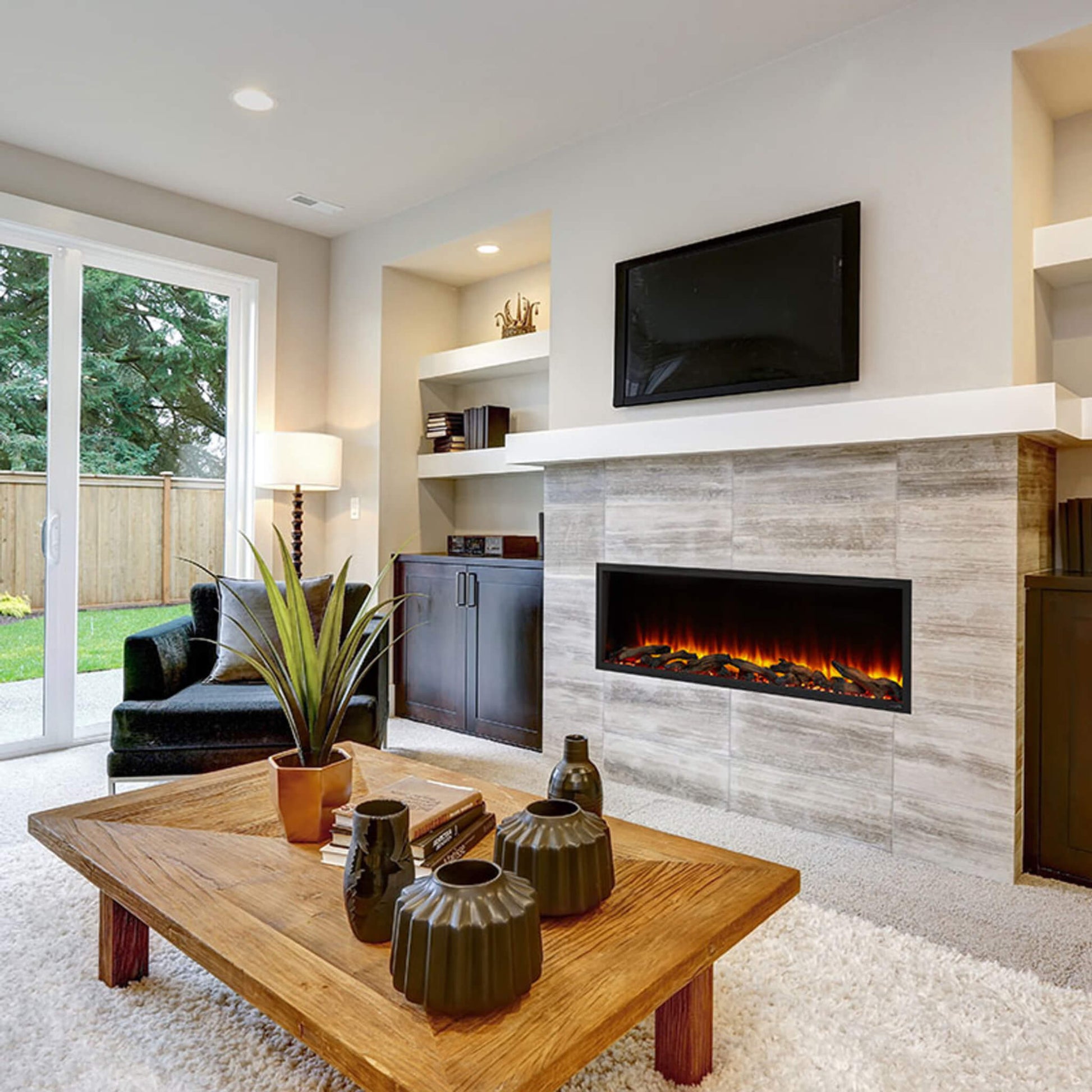 SimpliFire Scion Clean Face Built-In Linear Electric Fireplace [SF-SC43/55/78-BK] (SAK76785)