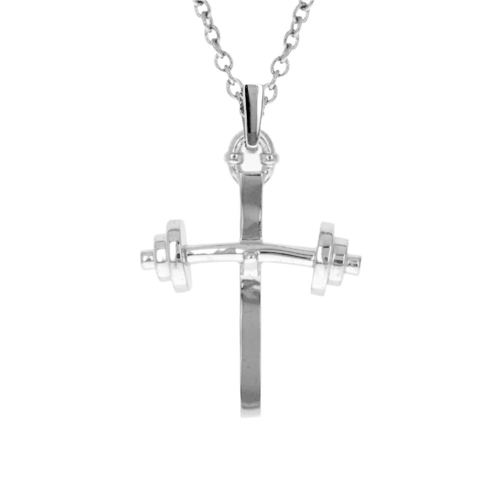 Barbell Cross Necklace (Youth)