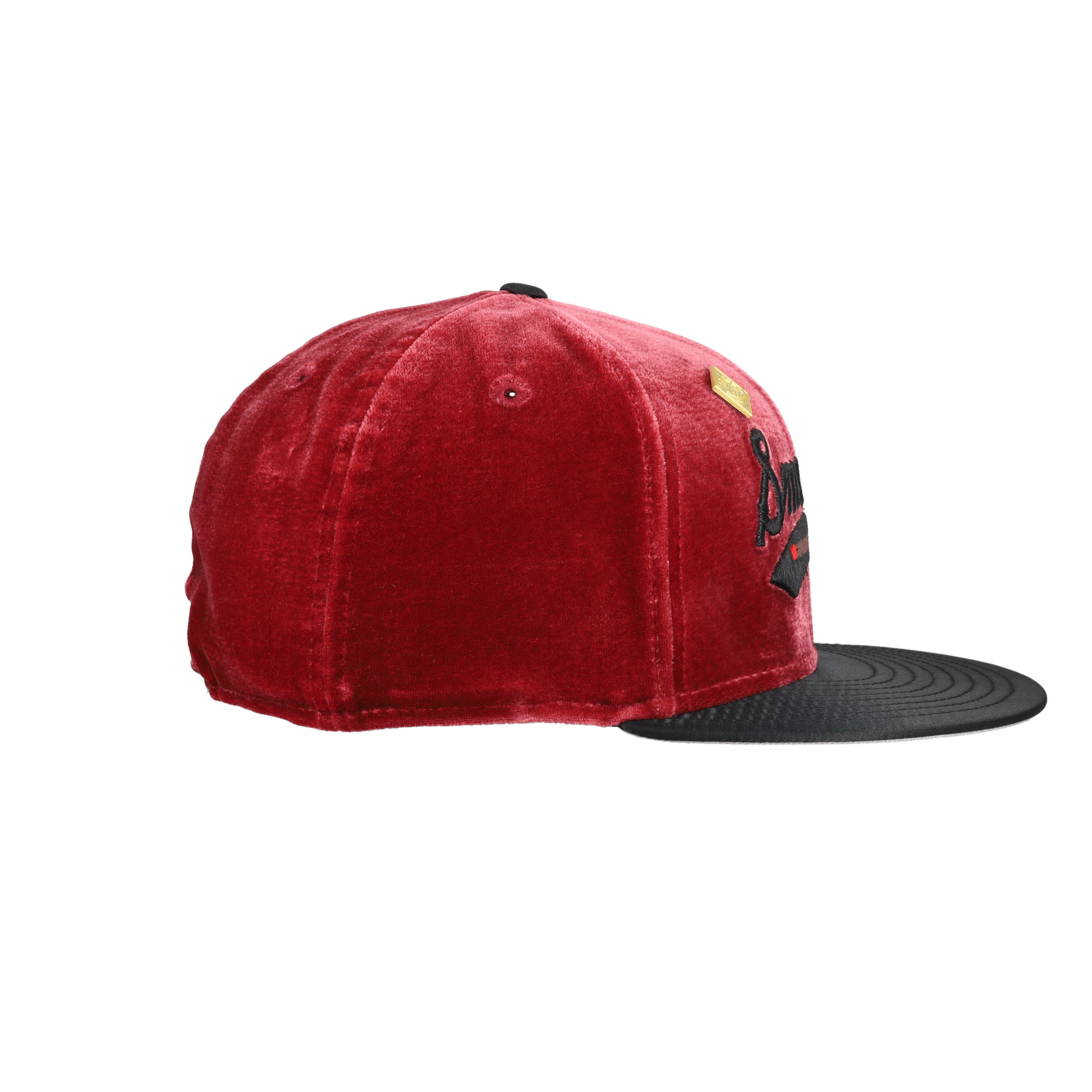 Tampa Smokers Velvet Cap Black Satin Visor NewEra 59Ffity Fitted Hat