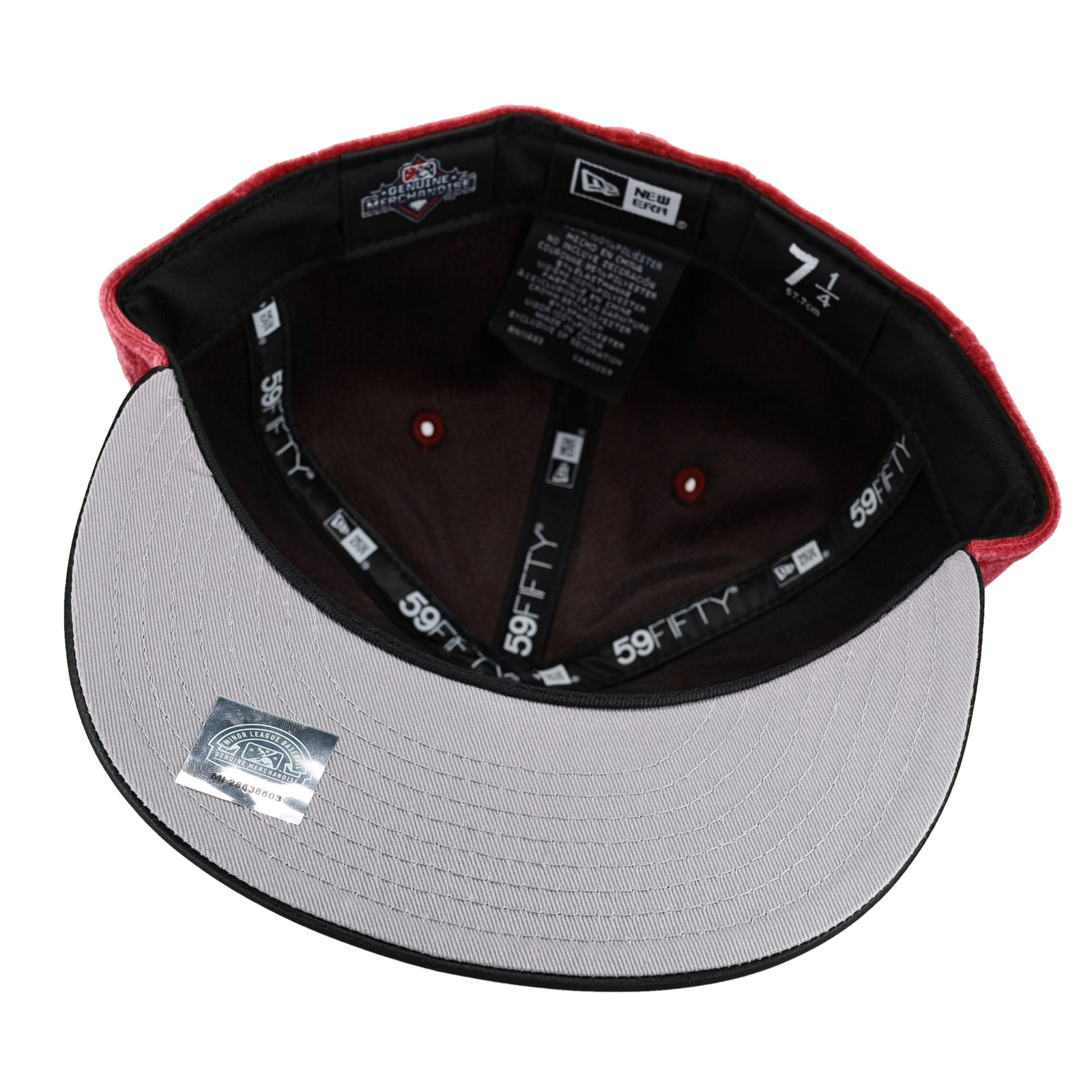 Tampa Smokers Velvet Cap Black Satin Visor NewEra 59Ffity Fitted Hat