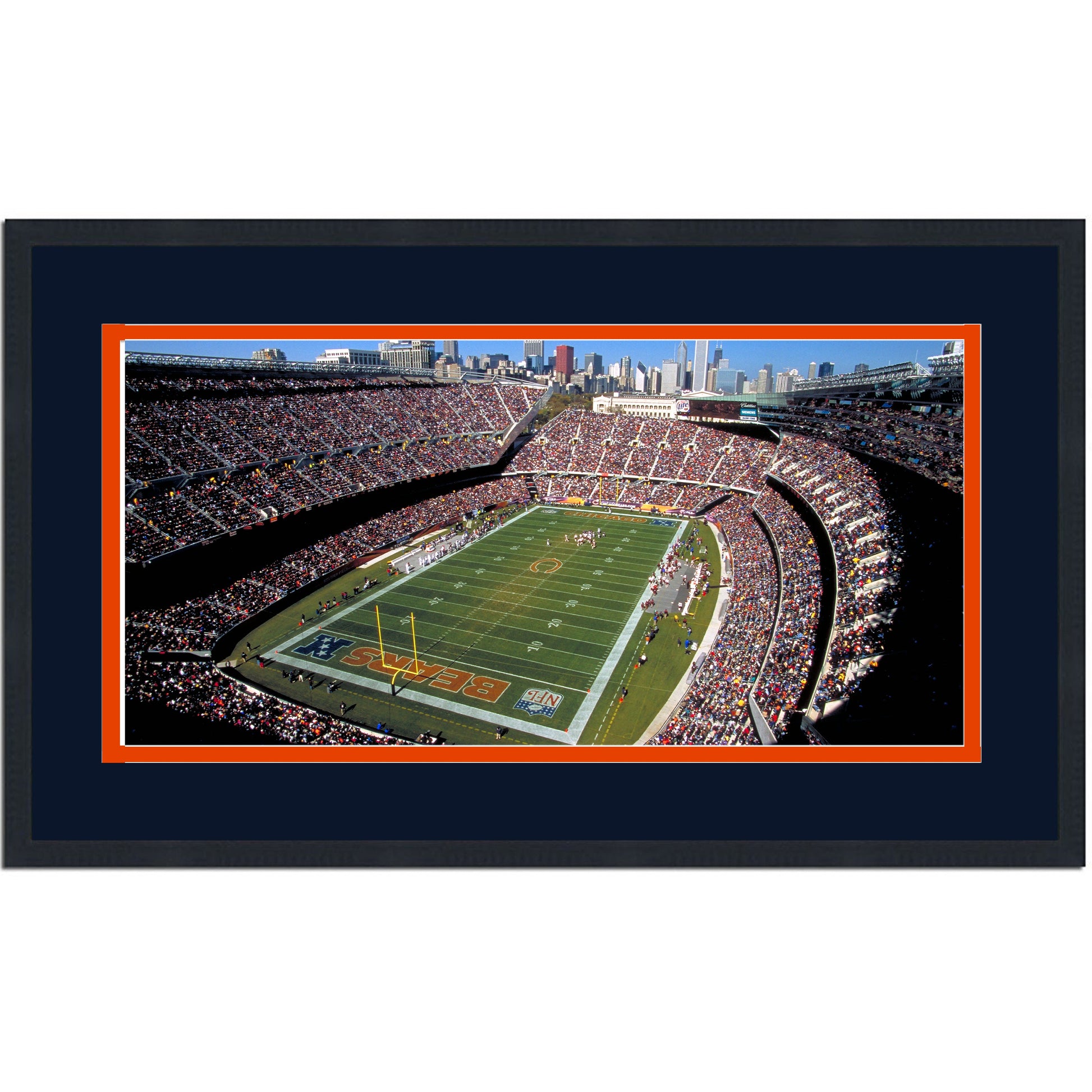 Framed Soldier Field Chicago Bears 16x24 Football Photo Professionally Matted