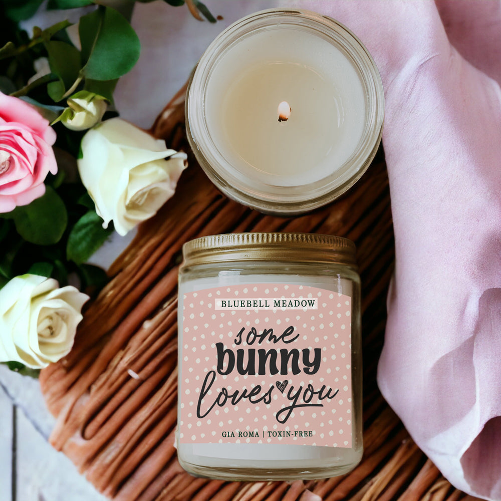 Bluebell Meadow Soy Candle - Fresh Spring Floral Scent, Dewy Petals, Relaxing
